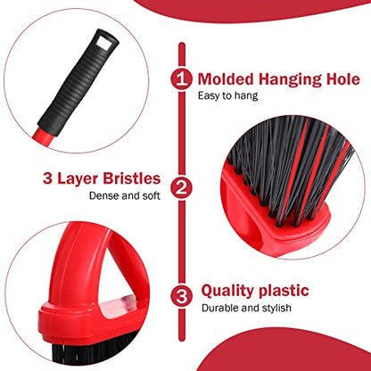 Gerrii 5 Set Broom and Dustpan Combo Set 52.8 Inch Height Broom and Dustpan Set for Home Angle Kitchen Broom Dustpan Cleaning Set for Indoor Kitchen Lobby Office Garage Floor Sweeping