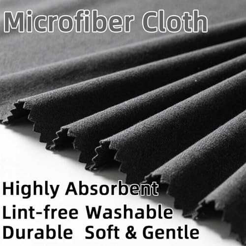 6/12 Pack Microfiber Gun Cleaning Cloth, 12"x12" Lint Free Gun Cleaning Rags - color: Black, style: 6 Pack