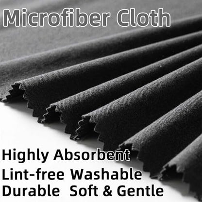 6/12 Pack Microfiber Gun Cleaning Cloth, 12"x12" Lint Free Gun Cleaning Rags - color: Black, style: 6 Pack