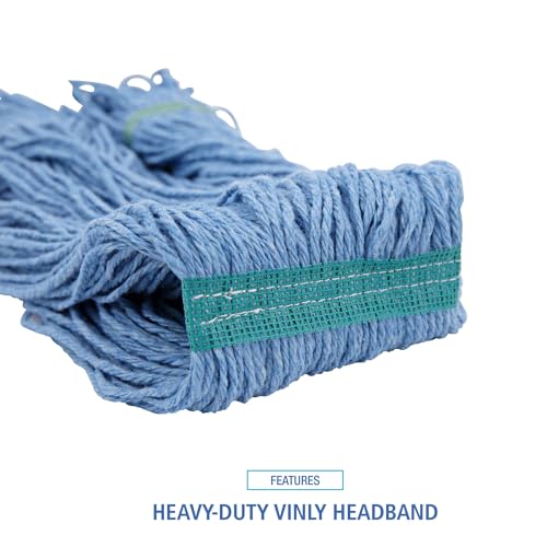 Boardwalk BWK 502BLNB Narrowband Looped-End Mop Head, Medium, Blue (Pack of 12)