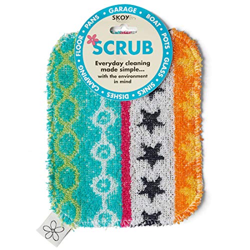 Skoy Scrub, 1-piece Reusable, Non-Scratching Dish Scrubber for Kitchen and Household Cleaning, Planet-Friendly, Dishwasher Safe Soft Scrub, Assorted Colors and Designs - color: Assorted, size: 1-Pack