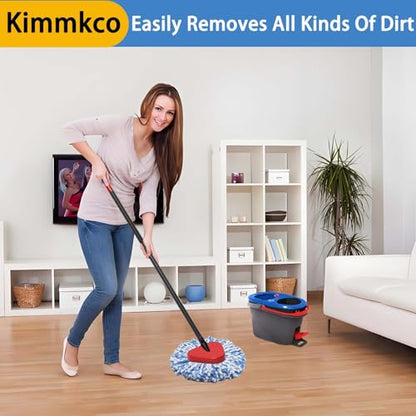 6 Pack Spin Mop Head Replacement for O Ceda RinseClean Spin Mop Refill, Mop Replace Head for Only 2-Tank System, Fluffy Microfiber, Deep Cleaning Machine Washable - size: 6pcs 2-Tank Mop Refills Small
