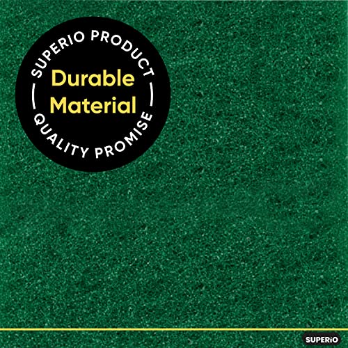 Superio Heavy Duty scouring Pads Non-Scratching Scrubber, Non-Scratch Cleaning Scrub Pads, Eco-Friendly Reusable Kitchen Scrubbing Pad, Great for Non-Stick Cookware