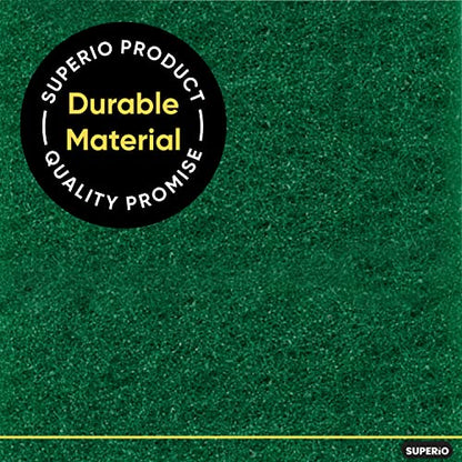 Superio Heavy Duty scouring Pads Non-Scratching Scrubber, Non-Scratch Cleaning Scrub Pads, Eco-Friendly Reusable Kitchen Scrubbing Pad, Great for Non-Stick Cookware