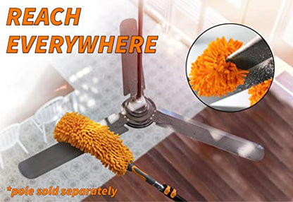 1.5-3 ft Window Squeegee with Long Handle & Dusting Kit // Car Window Cleaner Tool & Window Squeegee with Scrubber with Telescopic Extension Pole