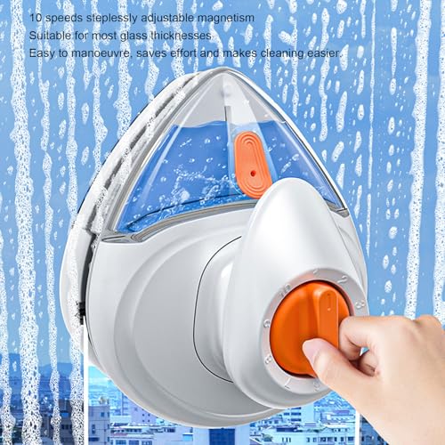 Double Sided Magnetic Window Cleaner - Window Brush Glass Wiper Cleaning Tools, Adjustable Magnetic Glass Cleaner for High Rise Double Car Glazed Windows Thickness