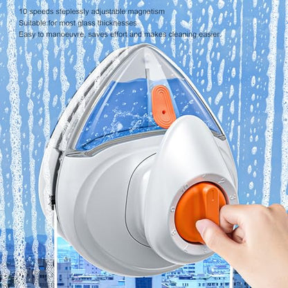 Double Sided Magnetic Window Cleaner - Window Brush Glass Wiper Cleaning Tools, Adjustable Magnetic Glass Cleaner for High Rise Double Car Glazed Windows Thickness