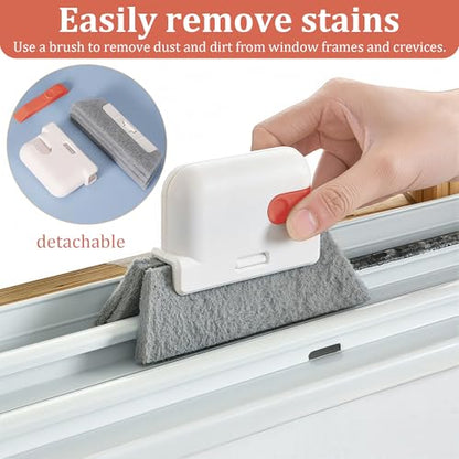 Magic Window Track Cleaner – Red – 2-in-1 Detachable Groove Cleaning Brush Tool for Windows, Sliding Doors & Tight Crevices