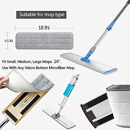 18 Inch Microfiber Floor mop Pads 6 Pack Microfiber Mop Replacement Heads for Wet Dry Mops Premium Floor Cleaning Pads Reusable Best Home Cleaning mops dust Hardwood Tile Kitchen - color: 18 Inch Gray Pads
