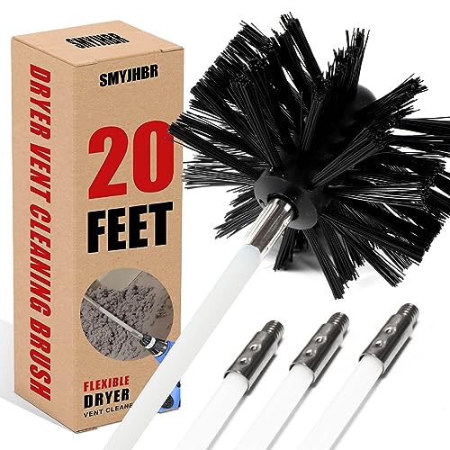 Particle Furnace Cleaning Brush, 4"/6" Brush,Chimney Brush,Dryer Vent Cleaner Kit,Flexible Rods (15PcsRods+1Pcs 4"+1Pcs 6" Brush) - color: 15pcs 16.1" Rods+1pcs 4"+1pcs 6" Brush