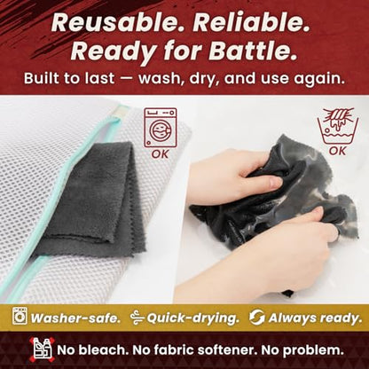 BELLEMOND「Samurai Cloth」Japanese Microfiber Cleaning Cloth | Washable, Reusable, Lint Free Cloth for Phones, Laptops, Lenses, Screens & Electronics | Made in Japan | Small | 2 Pack - size: 2 Set - Small: 6” × 6”