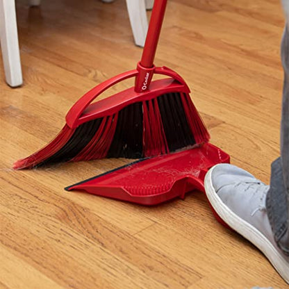 O-Cedar One Sweep Broom & Step-On Dustpan Set | Patented Wave Bristles Remove Over 99% of Dirt in One Pass | Lightweight & Quiet for Pet-Friendly Cleaning - size: PowerCorner One Sweep Broom