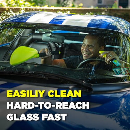 Invisible Glass 99031 Reach & Clean Glass Windshield Cleaner Tool Combo Kit With Premium Aerosol Glass Cleaner, Extendable Handle, (2) Reusable Quick Change Microfibers, and Storage Bag - style: Aerosol