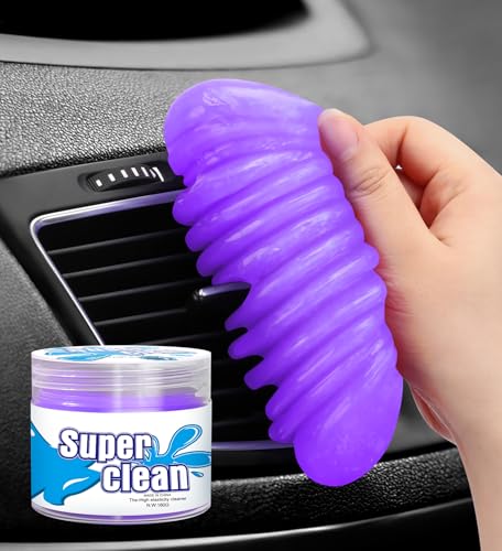 TeSabMi Car Cleaning Gel Car Cleaning Putty Car Putty Car Interior Cleaner Car Slime Car Detailing Kit Car Accessories Gifts for Men Women Stocking Stuffers Purple - color: Purple