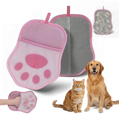 Nexius Pet Hair Removal Glove, Reusable Strong Grooming Fur Remover for Cats & Dogs, Electrostatic Pet Hair Remover| Removes Fur from Furniture, Clothes, Carpets & Car Seats (Pink) - color: Pink, size: Pack 1
