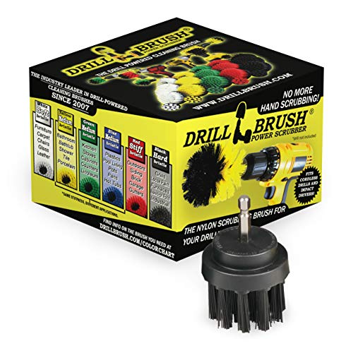Cleaning Supplies BBQ Grill Brush - Cordless Drill Spin Brush Grill Cleaner - Rust Remover - Household Cleaning Tool for Backyard Accessories - Industrial Cleaning Grade Scrubbing Brush - Nylon Brush - color: Black