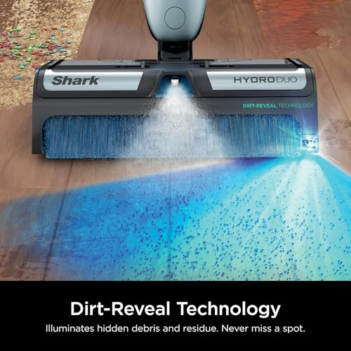 Shark HydroDuo with Dirt-Reveal Technology, Cordless, Everyday Hard Floor Cleaning System, Wet & Dry Debris Pickup, Mops & Scrubs All at Once, Hardwood, Tile, Laminate & Stone, WW200 (Renewed)