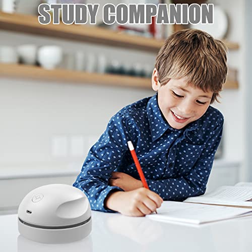 prowithlin Desktop Vacuum Cleaner USB Charging with Vacuum Nozzle Cleaning Brush, Detachable Design & Portable Mini Table Dust Vaccum Cleaners, Cleaning Dust, Crumbs, Piano, Computer, Car Etc(Gray) - color: Gray