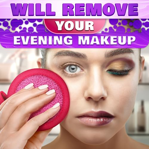 2 in 1 Face Scrub Pads, Reusable Makeup Remover Pads 3 Pcs – Microfiber Exfoliating Washcloth, Washable Face Scrubber, Facial Cleansing Pads for Eyes, Lips & Neck, Makeup Remover Cloth, Gift for Women