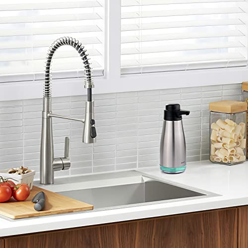 AIKE 15fl.oz Stainless Steel Liquid Soap Dispenser for Dish and Hand Soap - color: Brushed Stainless Steel Finish