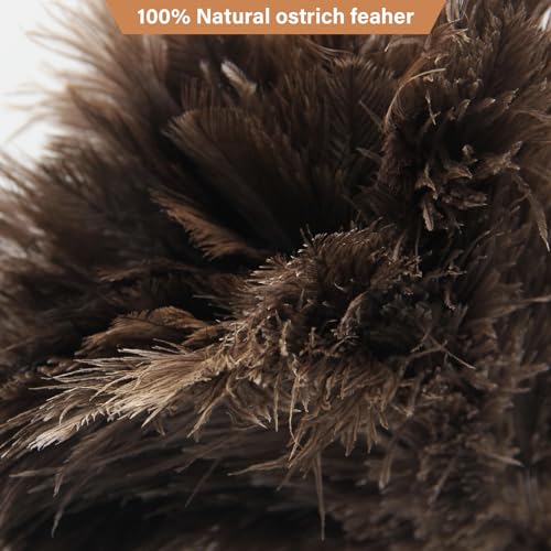 Ostrich Feather Duster Pole 28 to 72 Inch,Extendable Feather Duster Used for Home Cleaning Ceilings Furniture Fans - size: 28"-72"