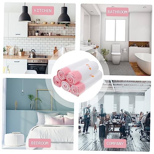 CALLARON 75pcs Large Trash Bags Heavy Duty Garbage Bags Portable Trash Liners Drawstring Refuse Leakproof for Home - color: White