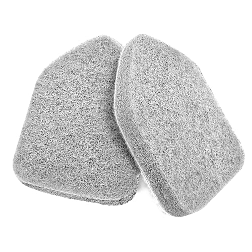 NEWE Shower Scrubber Refill Pads, Tub Tile Scrubber Replacement Head for Cleaning Bathroom Bathtub Sink Toilet (2pcs Scouring Pad) - color: Gray