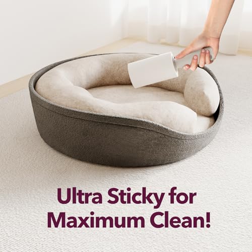 Lint Rollers for Pet Hair Extra Sticky, 550 Sheets Mega Value Set Lint Roller with 2 Upgraded Handles, 5 Rollers Portable Pet Lint Remover for Clothes, Furniture, Carpet, Dog & Cat Hair Removal - size: 550 SHEETS