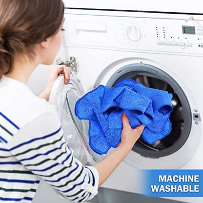 Tanlade Microfiber Cleaning Cloth 6"x6" Cleaning Rags Reasonable Kitchen Towels Microfiber Towels Cars Wash Dry Erase Cloth (Blue,50 Pcs) - color: Blue, size: 6 x 6 Inch
