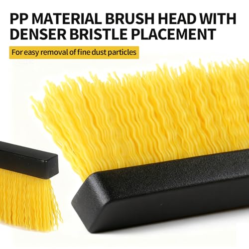 18”Push Broom Brush for Floor Cleaning with 60” Long Handle and Stiff Bristles, Heavy Duty Brush for Shop, Deck, Garage, Concrete,Indoor and Outdoor Broom