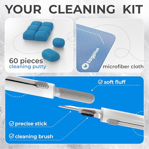 Earbud Cleaner Kit with Cleaning Clay Set - color: Light Blue