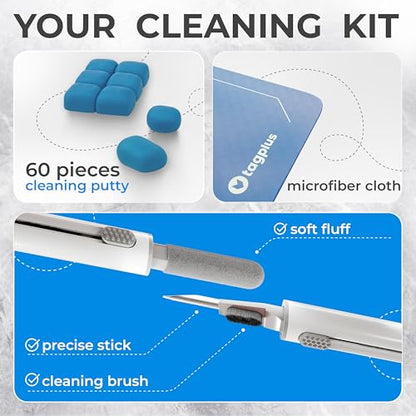 Earbud Cleaner Kit with Cleaning Clay Set - color: Light Blue