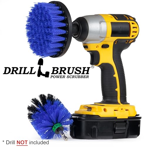 Aquatic Cleaning Supplies - Drill Powered Boat Cleaning Brushes - Boat Scrubbing Accessories - Hull Cleaner Brush Set - Barnacles Busting Brush Tool - Fish Tank Scrubbing Set - Pool Cleaning Brush Set - color: Blue