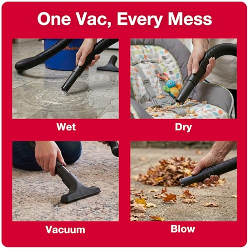 Koblenz Wet Dry Vacuum Cleaner, 2 Gallon 2.0 PHP, 60 CFM, 10 ft Reach, Twist-N-Lock Hose, Small Shop Vac, Portable Shop Vac for Home Car Garage Workshop, Accessories Included, Blue/Black, WD-2L - size: 2 Gallon 2 HP