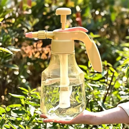 Pressure Spray Bottle | 1.5L Leak-Proof Adjustable Nozzle Misting Bottle,Handheld Garden Pump Sprayer - for Outdoor Yard Indoor BBQ Gardening Cleaning Plant Home - color: Yellow