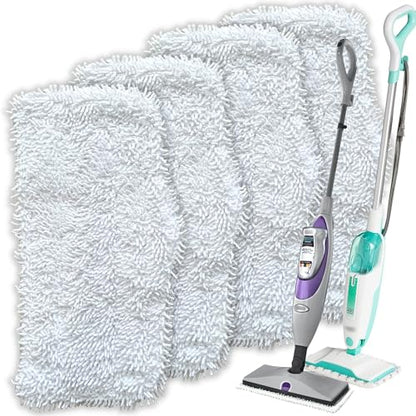 Flammi Steam Mop Pads for Shark S1000/S3101/S3250/SK Series SK410 SK435CO SK460 SK140 SK141 S3251 Steam Mop Replacement Pads, 4 Pack