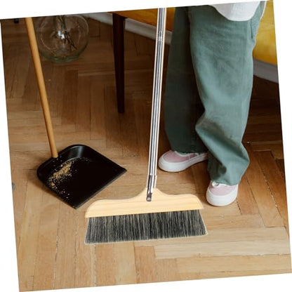 ABOOFAN Soft Bristle Broom with Long Handle and Beveled Bristles for Home Floor Cleaning Static Dust Sweeper with Hanging Rope for Easy Storage for Carpets Corners and Under Furniture