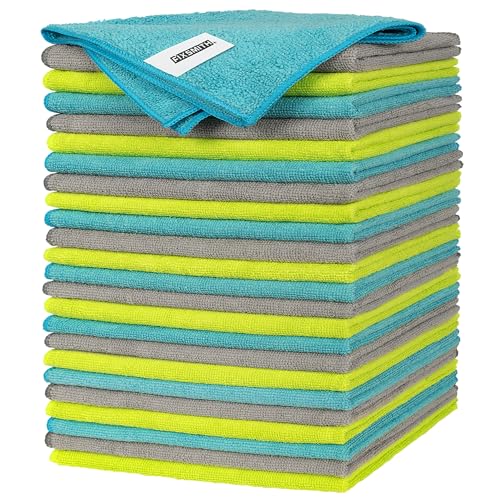 FIXSMITH Microfiber Cleaning Cloth - Pack of 24, Multi-Functional Cleaning Towels, Size: 12 x 16 in, Highly Absorbent Cleaning Rags, Lint-Free, Streak-Free Cleaning Cloths for Car Kitchen Home Office - color: 3 Colors Assorted, size: 24pk