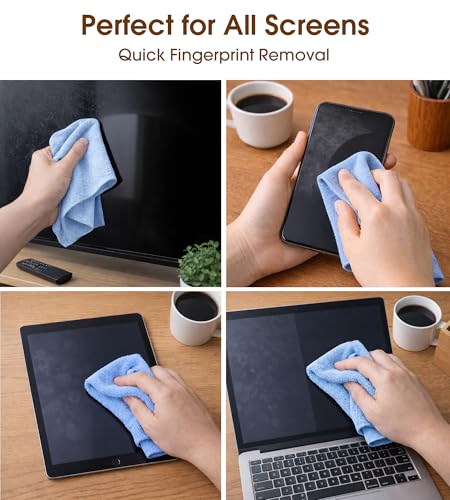KitchLife Microfiber Cleaning Cloth Roll, 200 Pack - Tear-Away Microfiber Paper Towels, Lint-Free, Reusable, Washable for Kitchen, Car, Dishes, and Sensitive Surfaces (Blue) - color: Blue, size: 100 Pack x 2