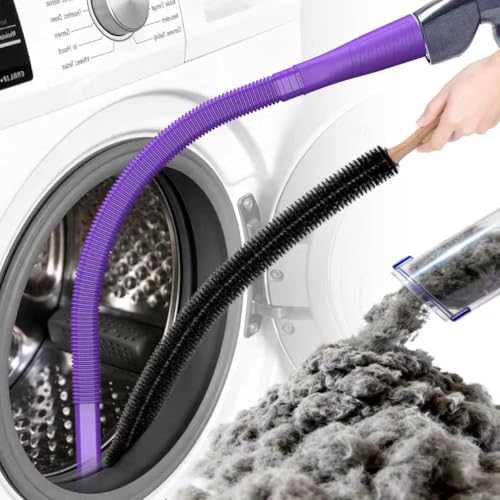 Sealegend Dryer Vent Cleaner Kit - Vacuum Hose Attachment & Lint Brush,Dryer Vacuum Hose Attachment Fit Most Vacuums and Dryer, Refrigerator Coils & Behind Appliances, Purple - color: Purple