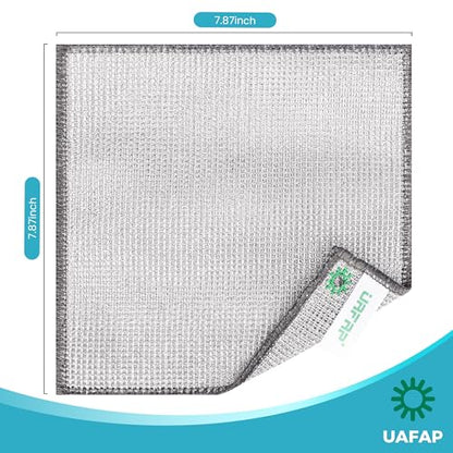 12 PCS Non Scratch Wire Dishcloth, Cleans Fast Without Scratching, Stands Up to Stuck-on Grime, Multi-Surface Safe, Wire Dishwashing Rag Cleaning Power for Everyday Jobs 7.87“ x 7.87” - color: 12pcs[three-layer]