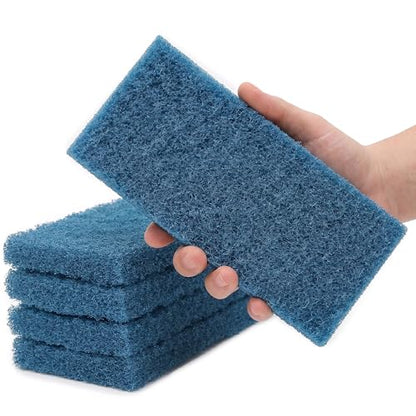 KLEEN HANDLER Medium Cleaning Pad | Medium Duty Scrub, Eco-Friendly, General Cleaning - color: Blue, size: Pack of 5