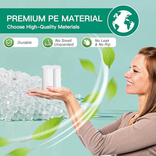 1.2 Gallon Small Bathroom Trash Bags, 90 Count Mini Garbage Bags, Unscented Wastebasket Bag, Clear Trash Can Liners