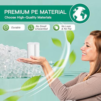 1.2 Gallon Small Bathroom Trash Bags, 90 Count Mini Garbage Bags, Unscented Wastebasket Bag, Clear Trash Can Liners