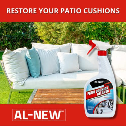 AL-NEW Patio Cushion Cleaner | Safe For Use On Outdoor Fabrics Such As Patio Cushions, Awnings, Furniture Covers, and more (32 Ounce) - style: Pack of 1