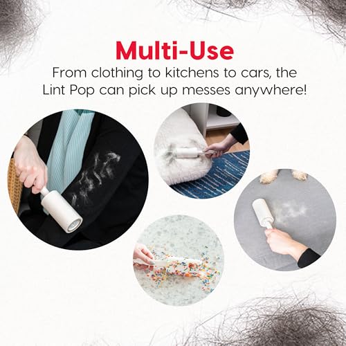 IRIS USA Extra Sticky Lint Rollers, 6 Pack of Standard Refills Only - No Handle/Cover Included - 90 Sheets/Roll, 540 Sheets Total, for Dog Cat Pet Hair On Clothes, Couch, Bed, Floor, Car, Stairs - size: Standard Refills - 6 Count
