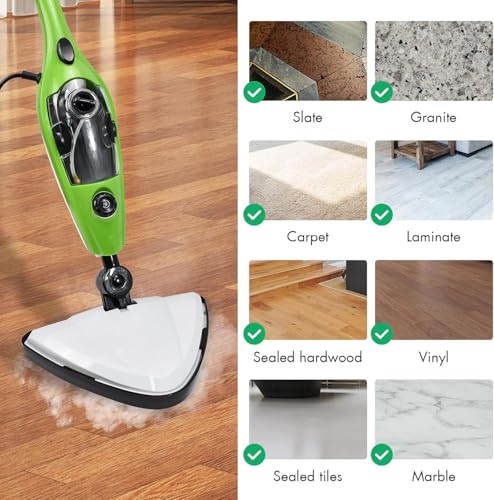 iMeshbean 10-in-1 Steam Mop, Floor Steamer, Carpet Steam Cleaner, Detachable MultiPurpose Handheld Steam Cleaner for Laminate, Hardwood, Tiles, Carpet Cleaning