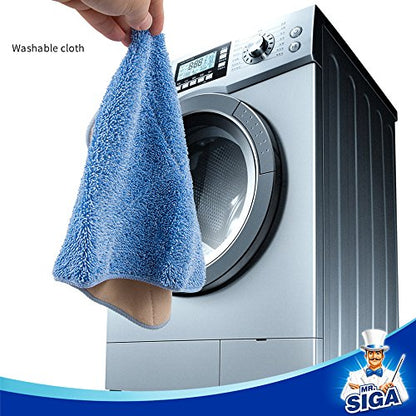 MR.SIGA Professional Microfiber Mop Refills, Pack of 3, Size: 42cm X 23cm - color: Blue - Mop Pad Refills