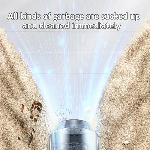 Handheld Window Vacuum Strong Suction Rechargeable Machine Suitable for Home and Office Glass Window Vacuum - color: White