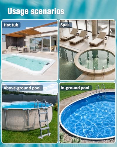 Little Shark Pool Vacuum for Above Ground Pool, Hot Tub Vacuum with a 60w Motor,18 Gal/Min Powerful Suction, Compact & Light Pool Vacuum with 5000mAh Battery, 1h Running Time